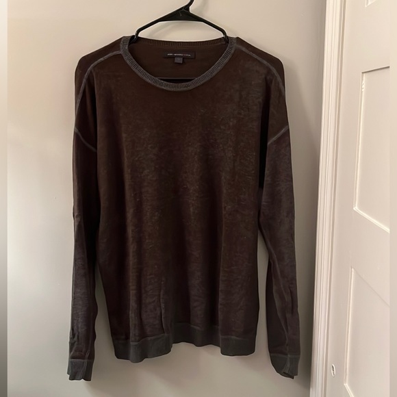 Men’s M John Varvatos Sweater Brown/Grey - Picture 1 of 2